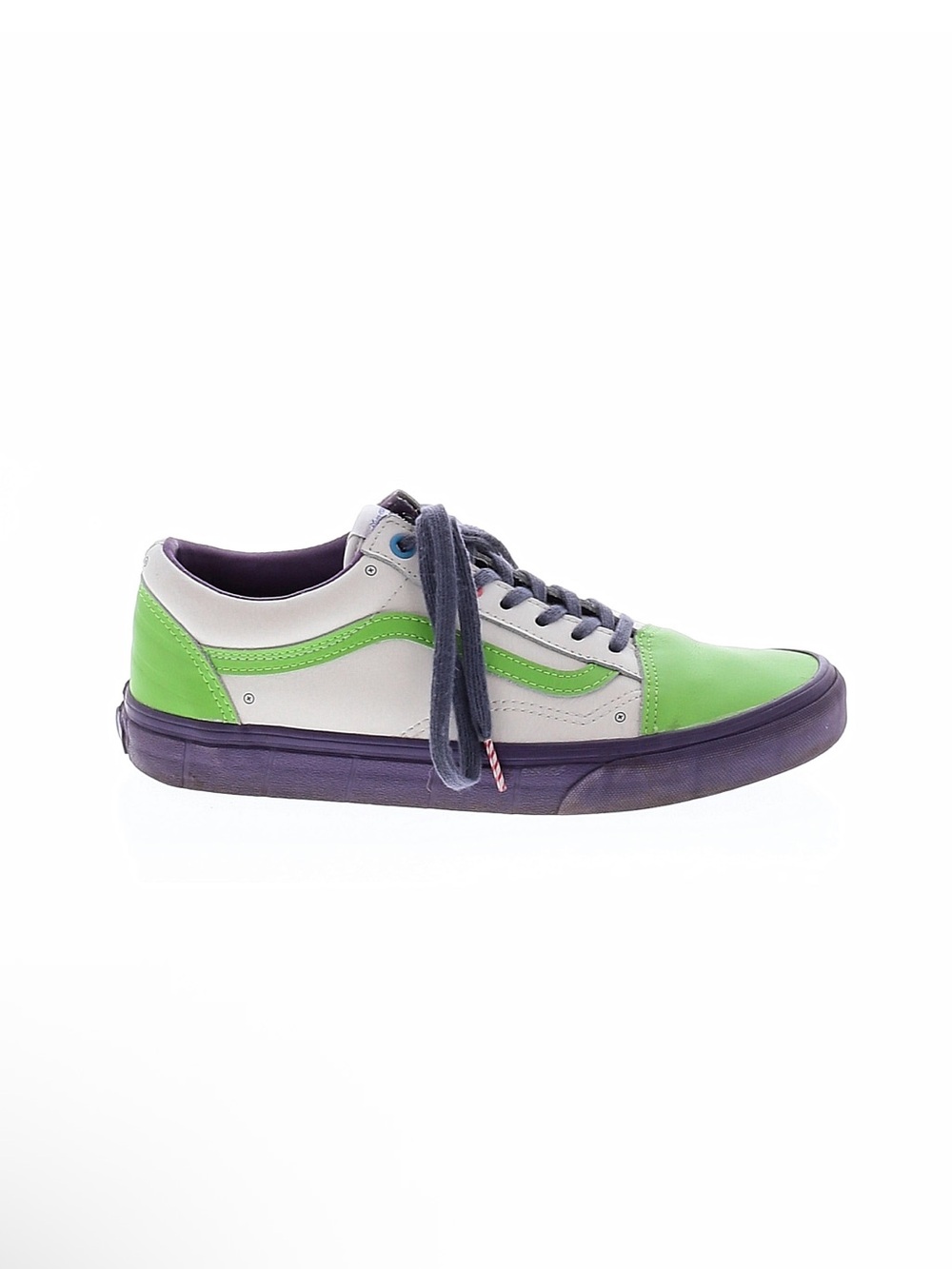 Vans Low-Top Old Skool Buzz Lightyear Casual Sneakers in Green, White & Purple - Picture 1 of 2